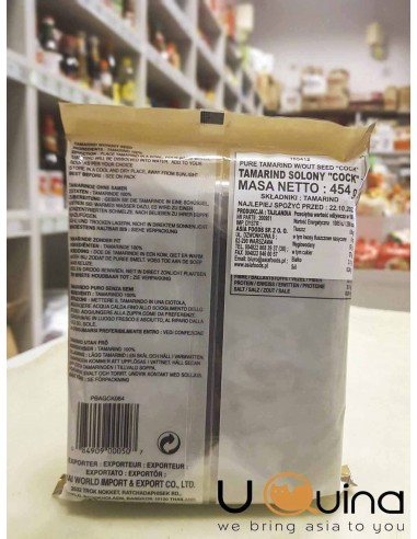 Tamarind fruit in pack without seed 454g