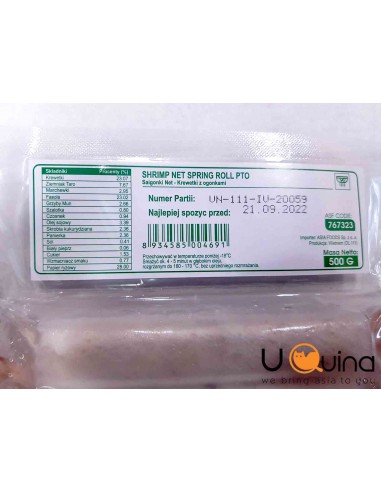 Spring rolls -prawns with tails 500g