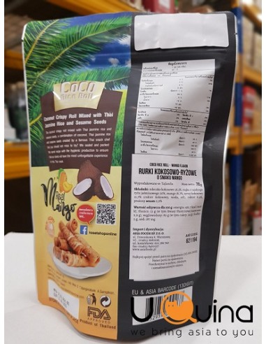 Bánh quế dừa vị xoài 70g