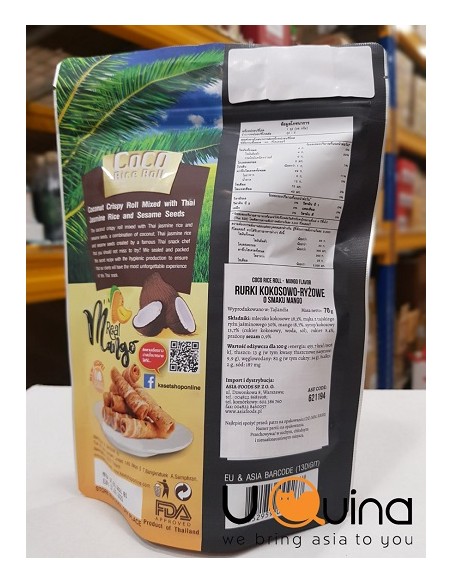 Coconut rice roll mango flavour 70g