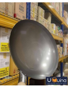 Carbon steel Wok 33cm with round bottom