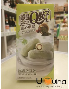 Mochi roll trà xanh đậu đỏ 150 g