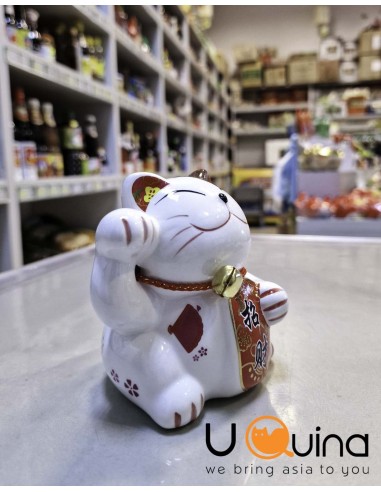 Kot ceramiczny Maneki Neko 9cm (skarbonka)