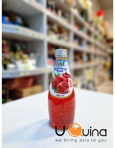 Basil seed drink with pomegranate flavor Vinut 290ml