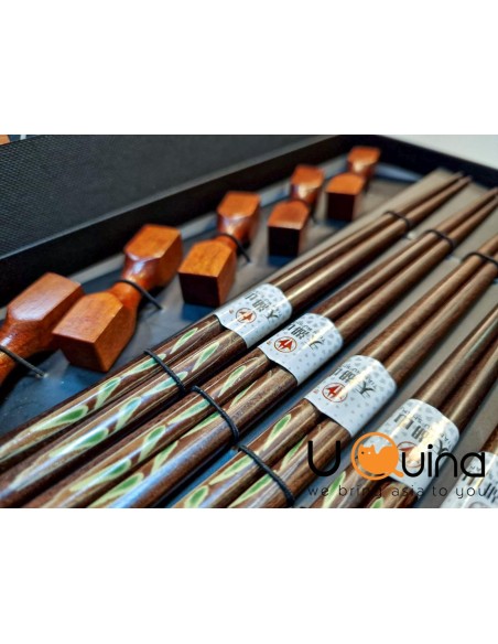 Wooden chopsticks set 5 pairs
