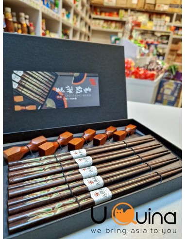 Wooden chopsticks set 5 pairs