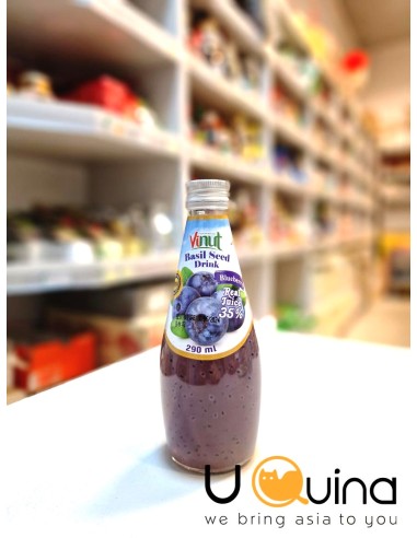 Basil seed drink with blueberry flavor Vinut 290ml