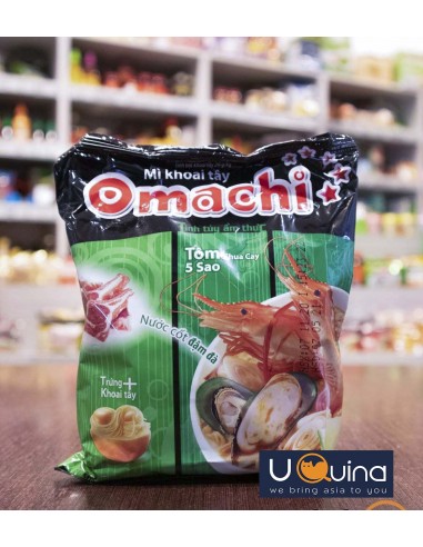Omachi instant noodles shrimp flavour